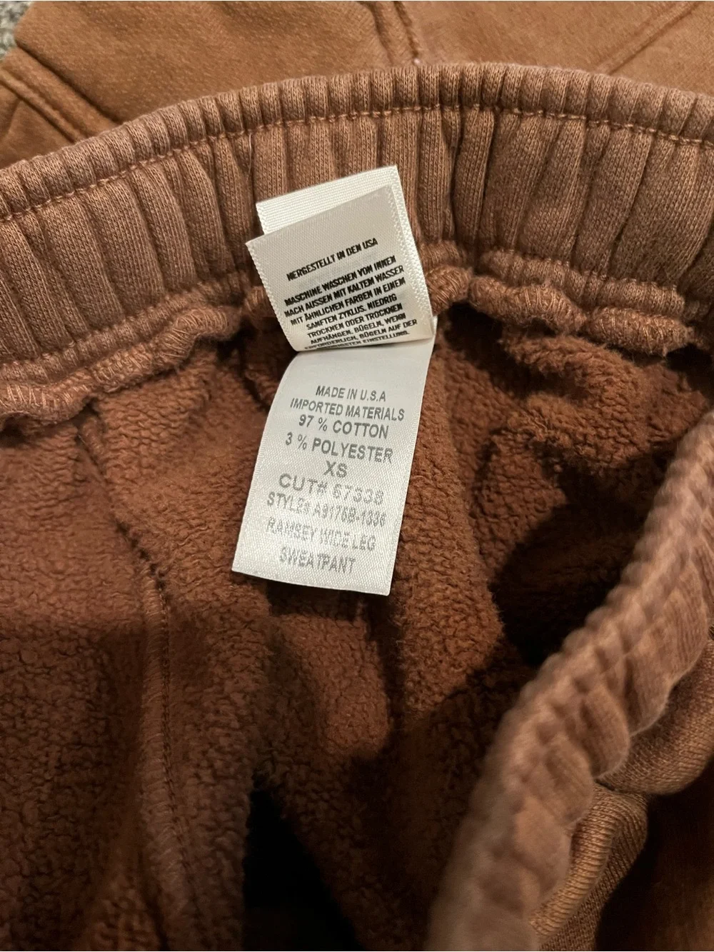 Agolde Brown Cargo Sweat Pants Size XS